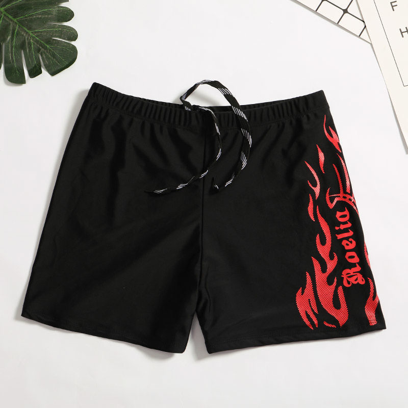 Red flame bathing pants